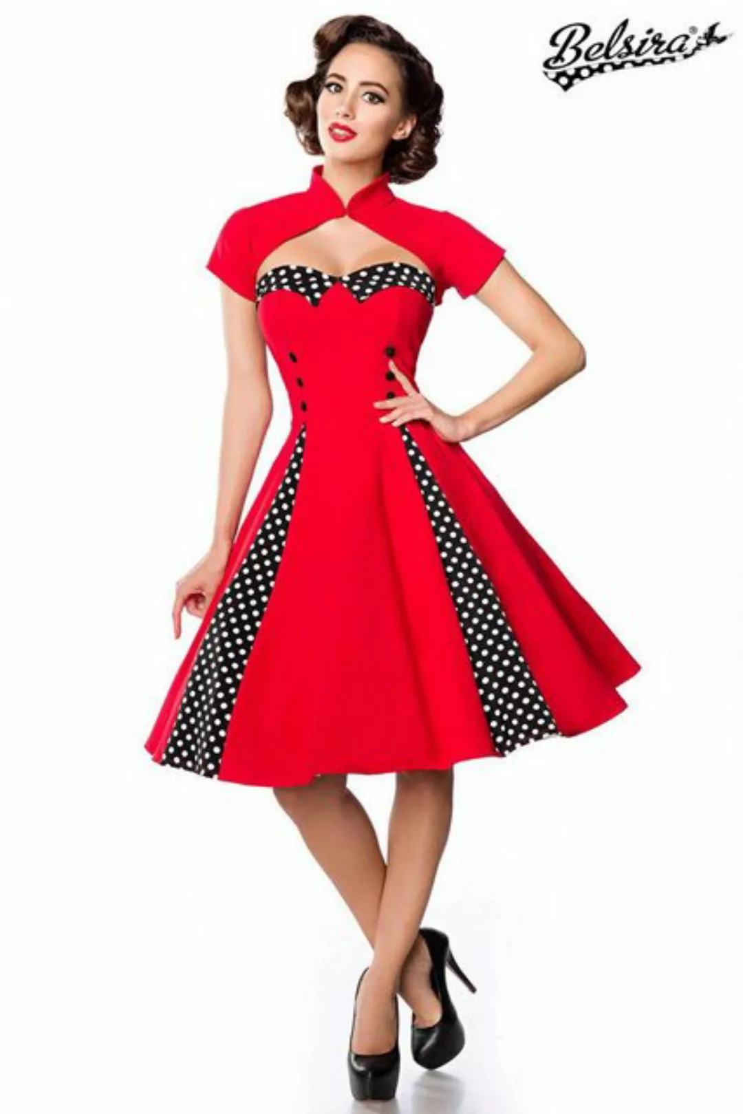 BELSIRA Trachtenkleid Belsira - Vintage-Kleid mit Bolero - (L,M,S,XL,XXS,2X günstig online kaufen