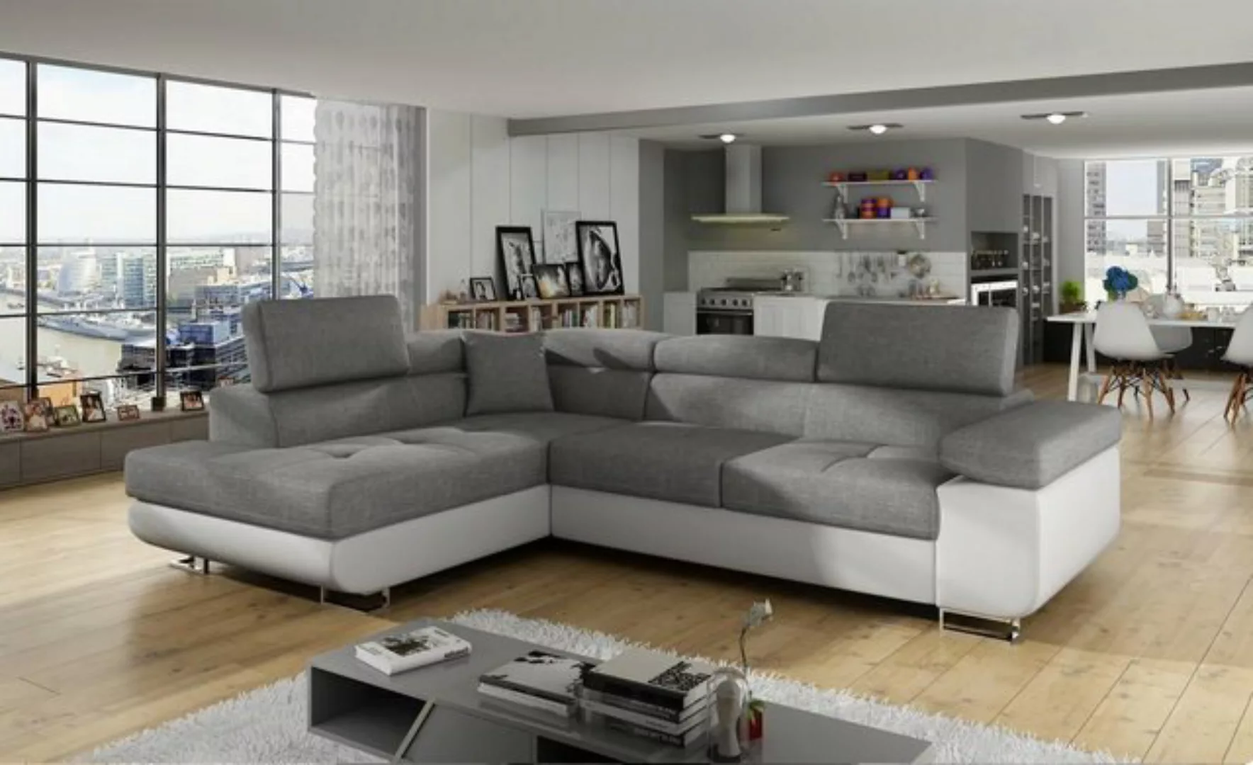 JVmoebel Schlafsofa Design Ecksofa Sofa Schlafsofa Polster Textil Sofas Sof günstig online kaufen