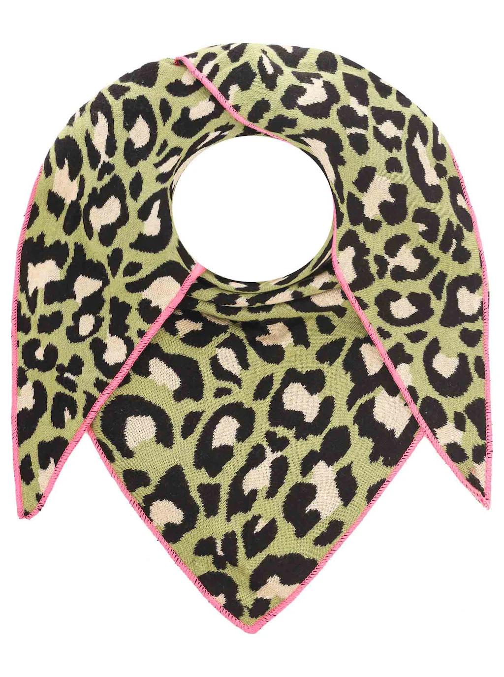 Zwillingsherz Dreieckstuch ""Summer Lacey"", Feinstrick, Leomuster, Neonkan günstig online kaufen