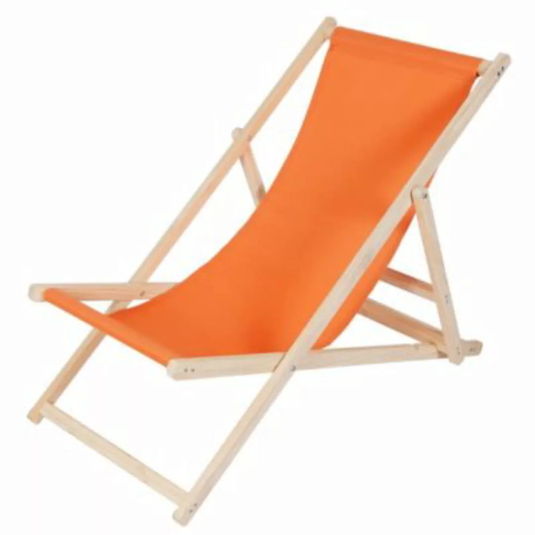 Mucola Strandliege Sonnenliege Liegestuhl aus Holz Klappbar Gartenliege Str günstig online kaufen