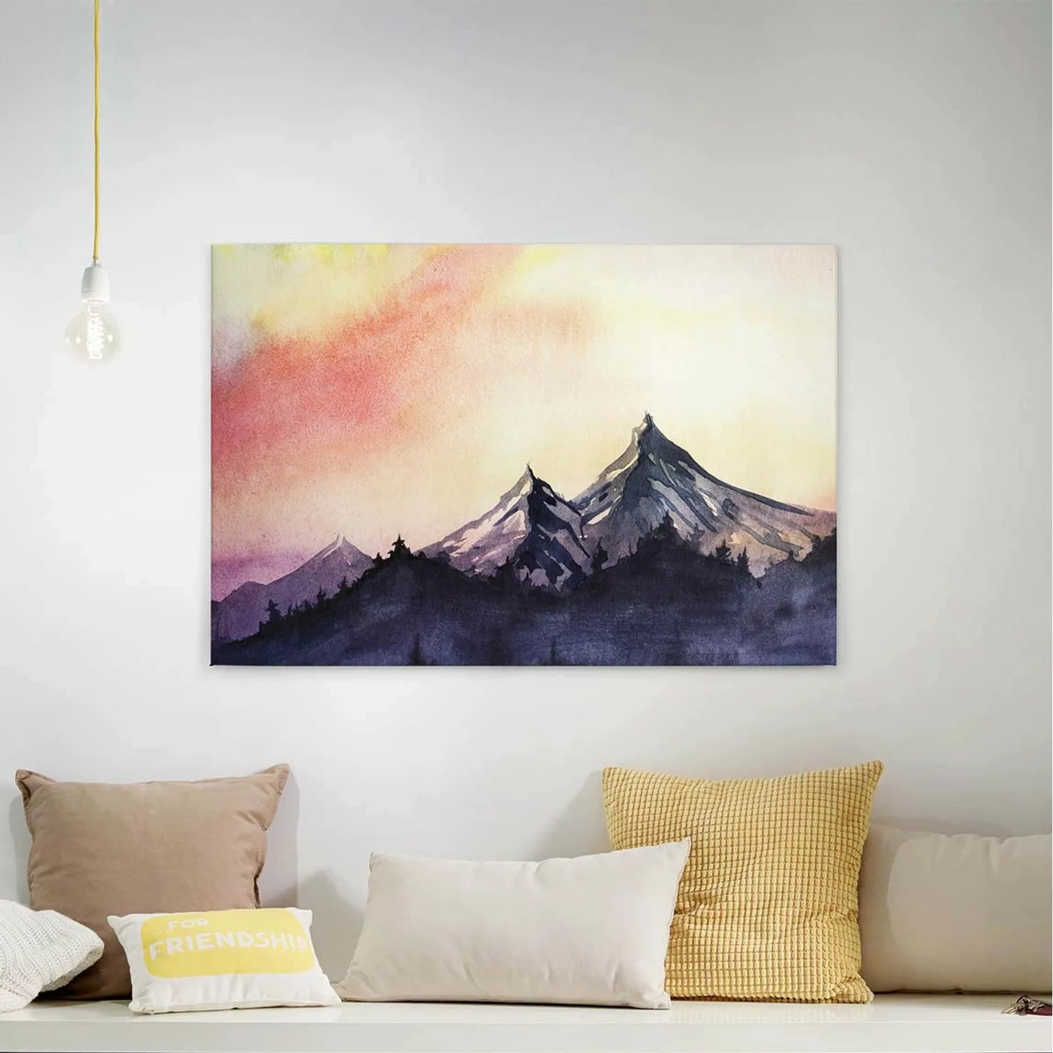 A.S. Création Leinwandbild "Mountain Paint", Kunst-Wald-Kinder, (1 St.), Be günstig online kaufen