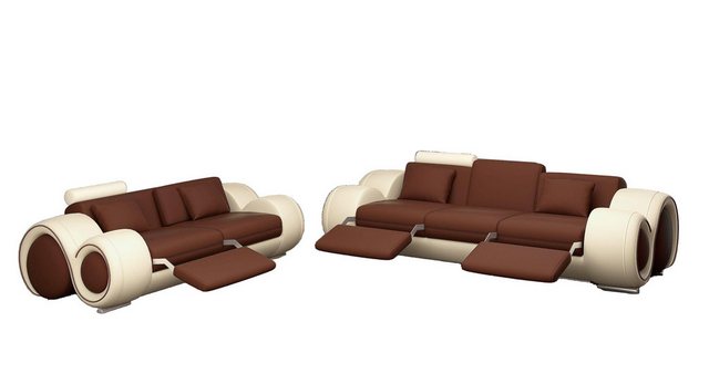 JVmoebel Sofa Sofagarnitur Design Couch 3+2 Set Polster Leder Sofa Wohnzimm günstig online kaufen