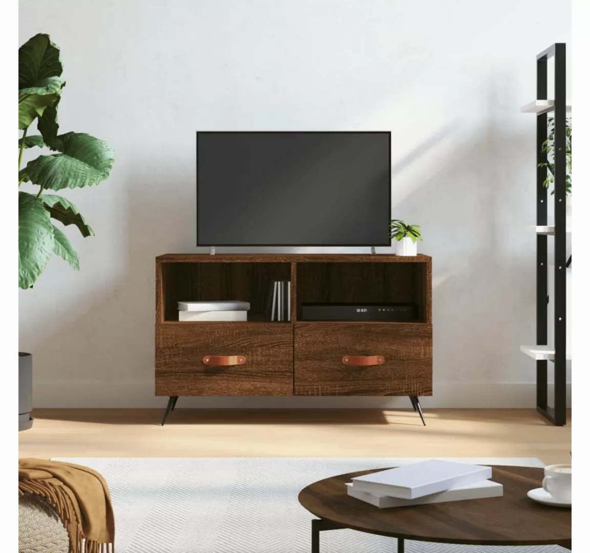 vidaXL TV-Schrank TV-Schrank Braun Eichen-Optik 80x36x50 cm Holzwerkstoff günstig online kaufen