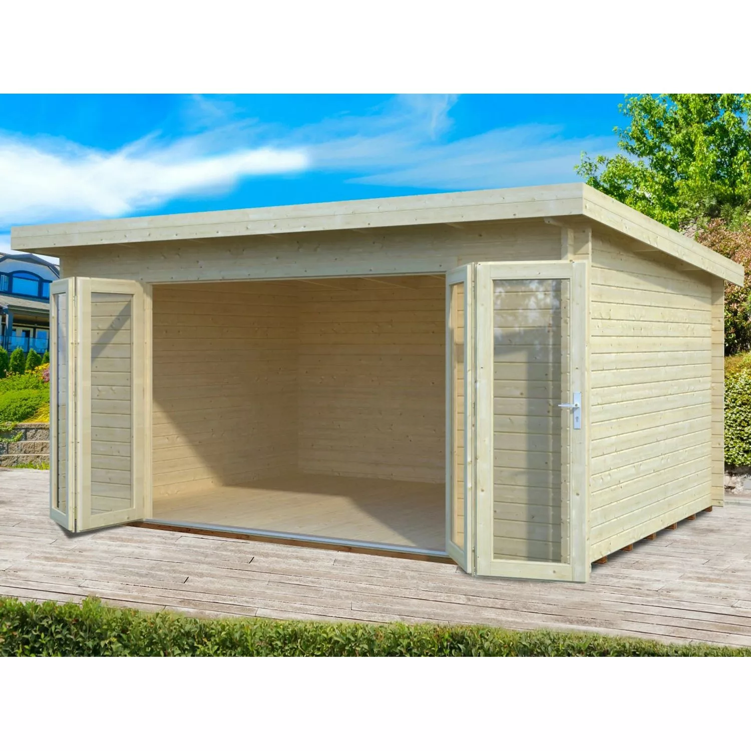 Palmako Gartenhaus "Lea", (Set), 14,2 m², mit Fußboden im Gartenhaus günstig online kaufen