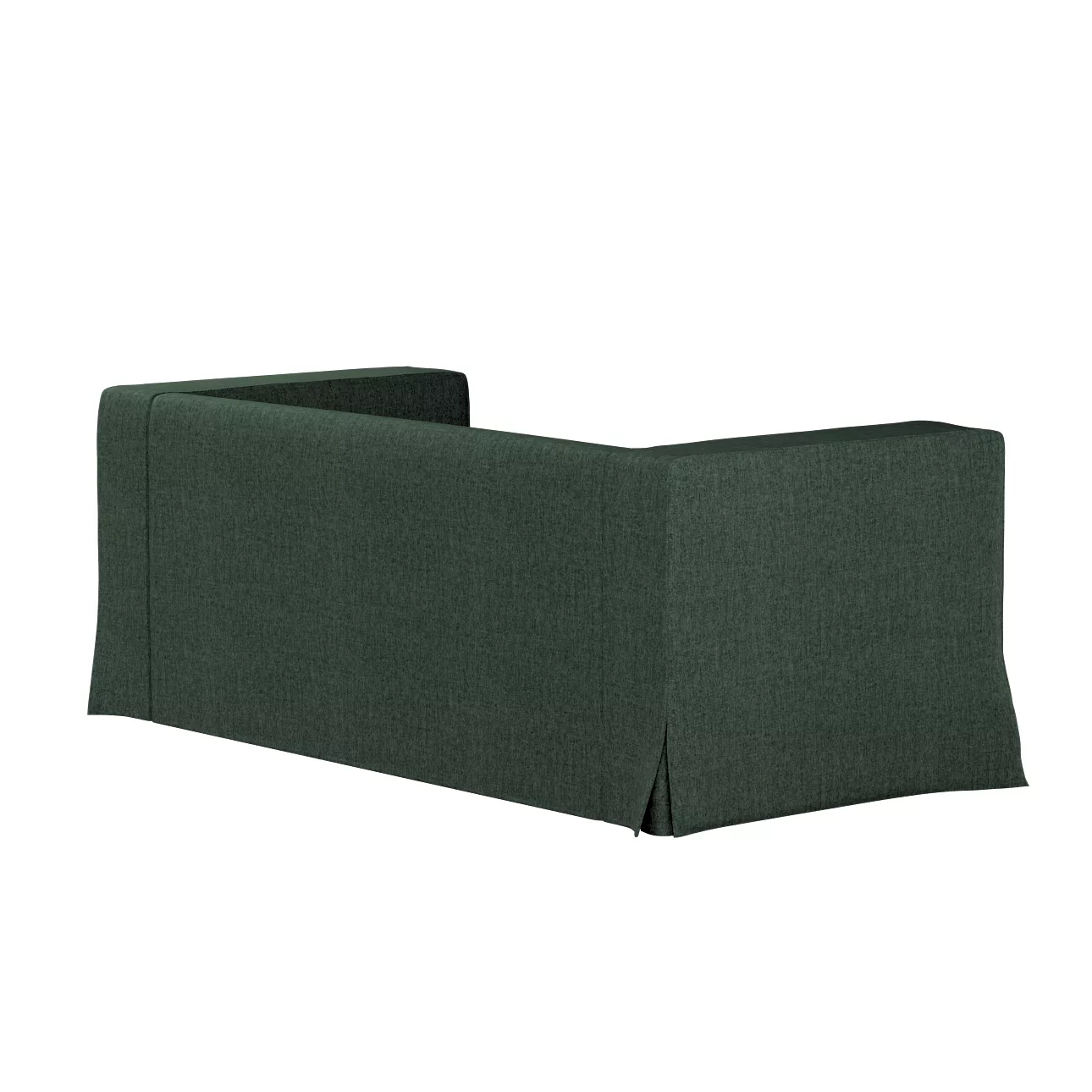 Bezug für Klippan 2-Sitzer Sofa, lang mit Kellerfalte, dunkelgrün, Klippan günstig online kaufen