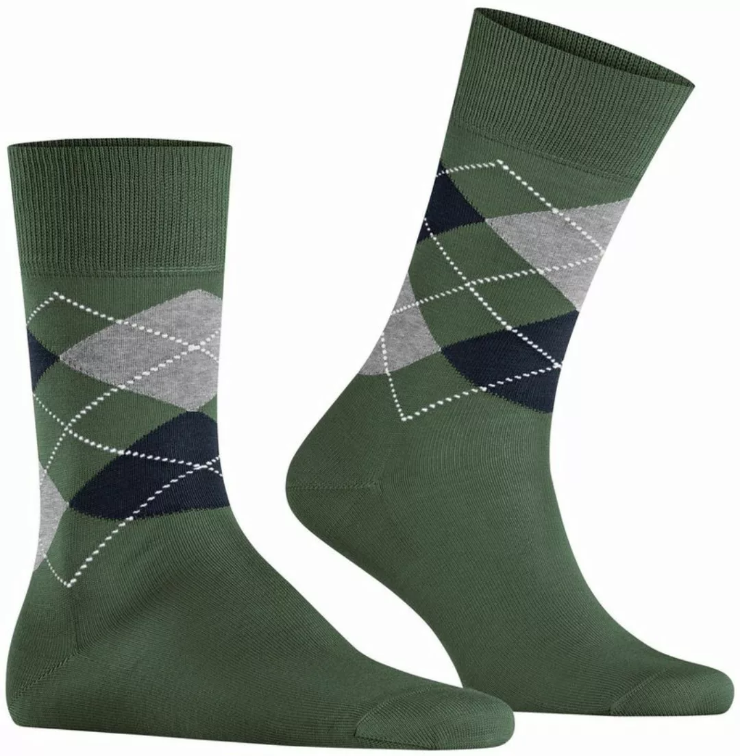Burlington Manchester Socken Kariert Grün 7982 - Größe 40-46 günstig online kaufen