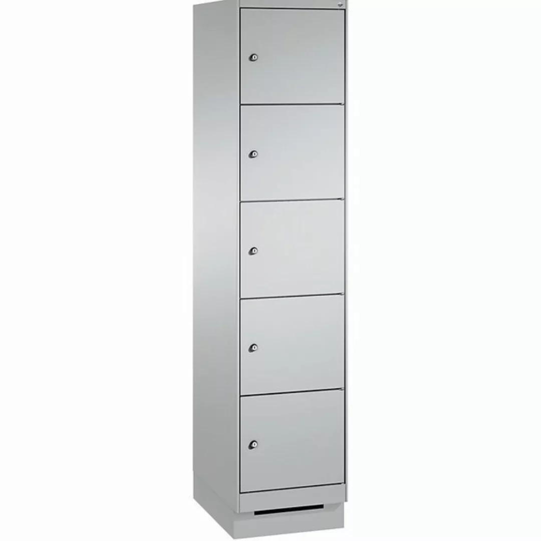 C+P Garderobenschrank Breite: 400 mm x Tiefe: 500 mm x Höhe: 1800 mm weißal günstig online kaufen