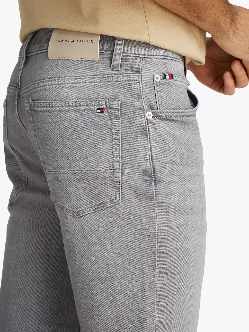 Tommy Hilfiger Shorts "BROOKLYN SHORT MICE GREY", Mit Gürtelschlaufen günstig online kaufen