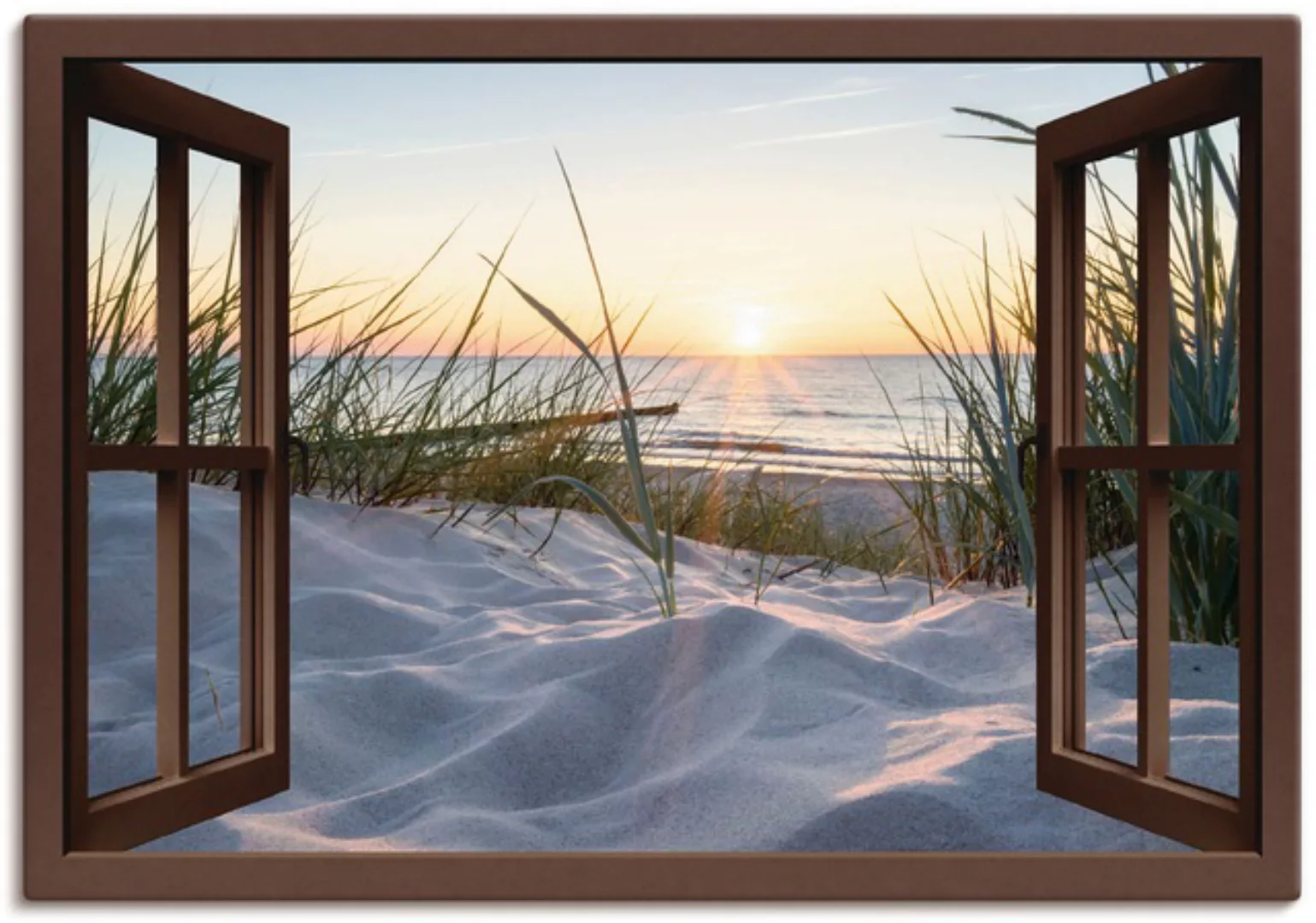 Artland Wandbild "Ostseestrand durchs Fenster", Meer Bilder, (1 St.), als A günstig online kaufen