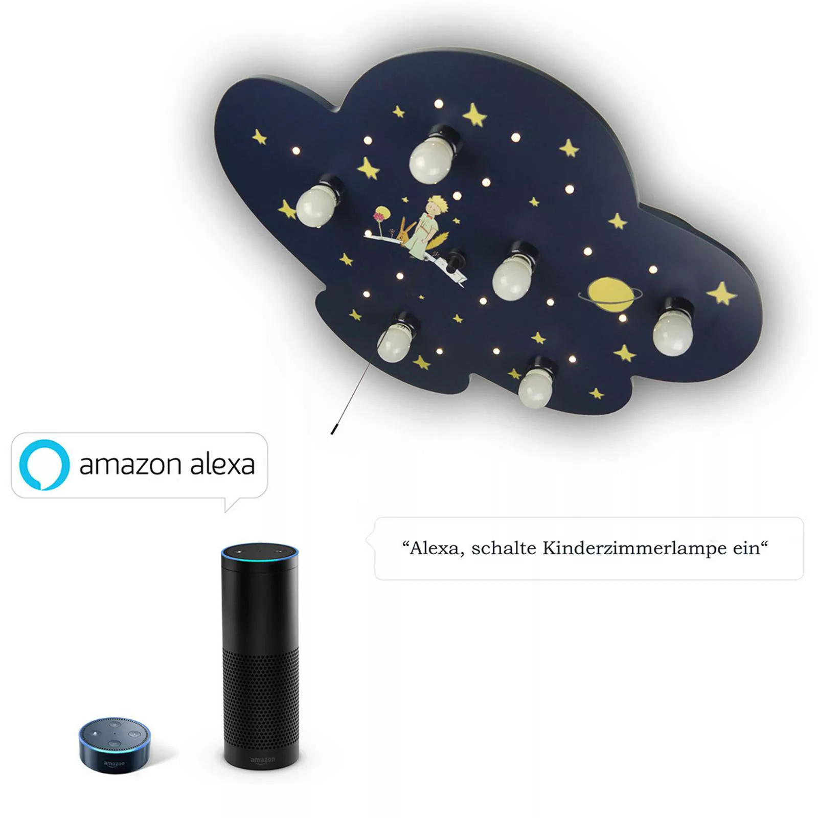 Deckenleuchte Kleiner Prinz Wolke mit Alexa-Modul günstig online kaufen