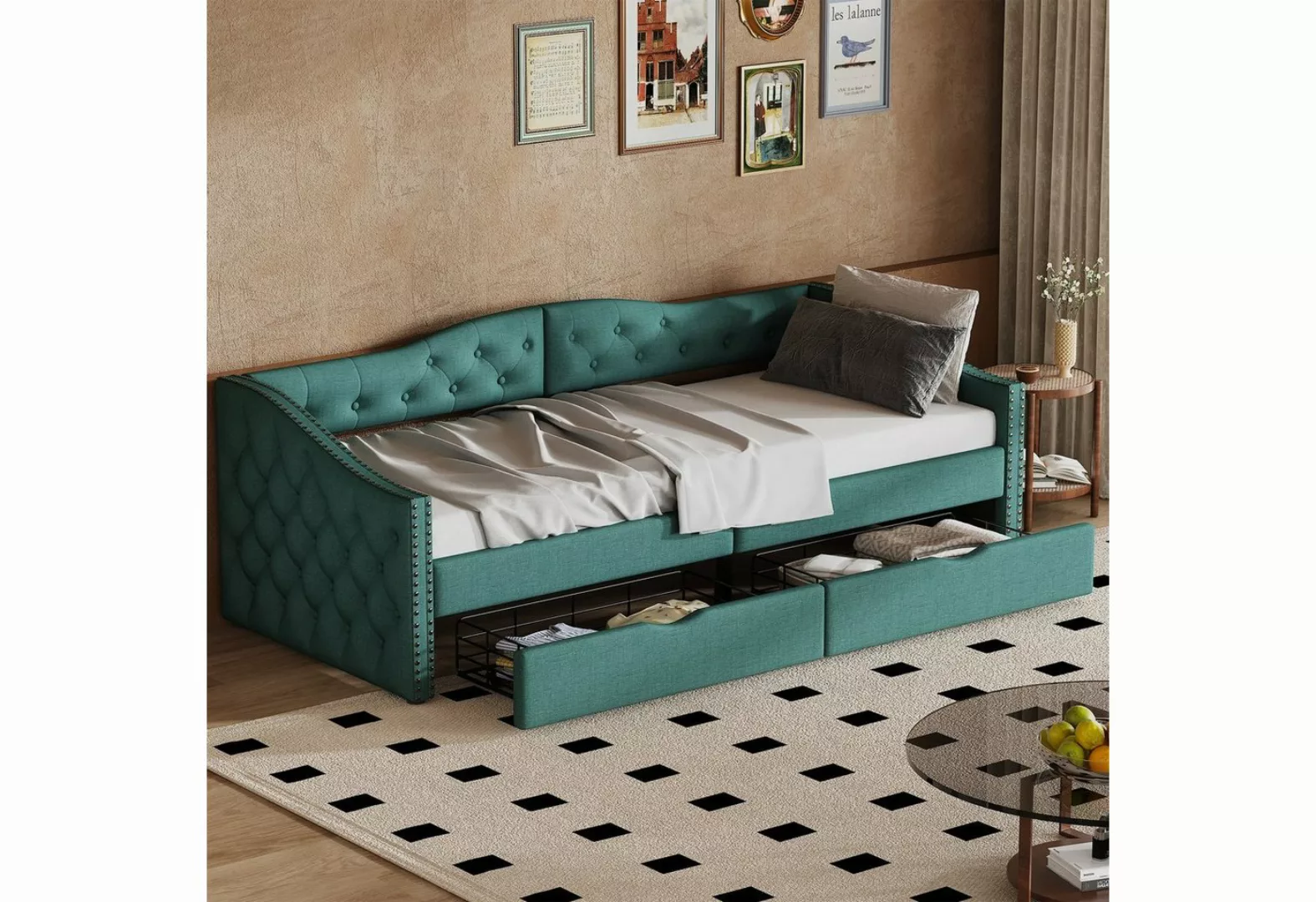OKWISH Schlafsofa Tagesbett, Einzel-Tagesbett mit Schubladen, großer Staura günstig online kaufen