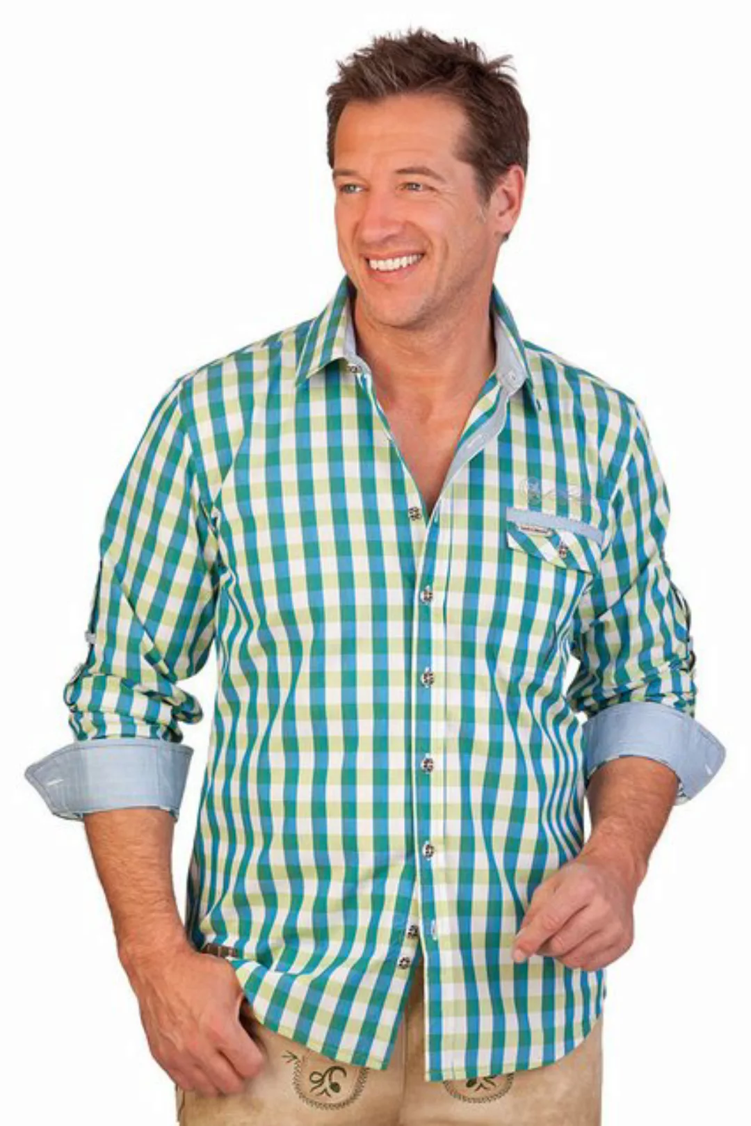 Spieth & Wensky Trachtenhemd Trachtenhemd - RAUBACH - rot, azurblau günstig online kaufen