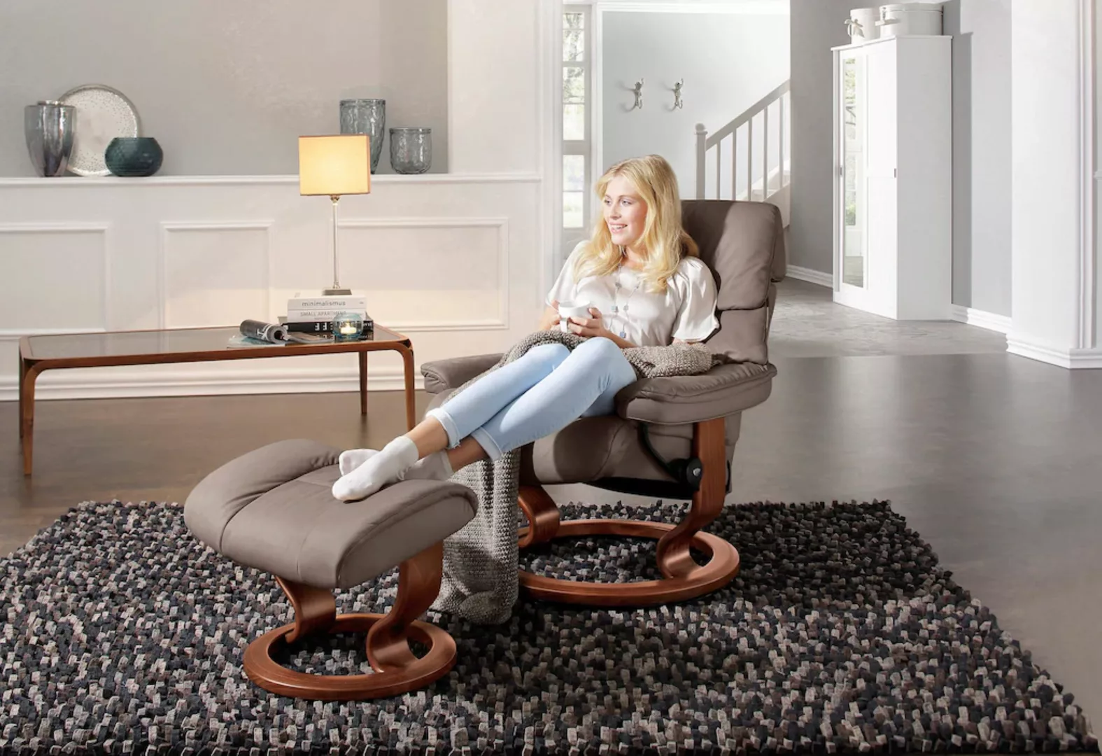 Stressless Relaxsessel "Ruby", mit Classic Base, Größe S, Gestell Eiche, We günstig online kaufen