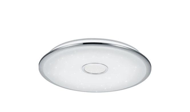 LED-Deckenleuchte ca. 65 cm inkl. Nachtlicht Chrom 1 Stück Acryl / Kunststo günstig online kaufen