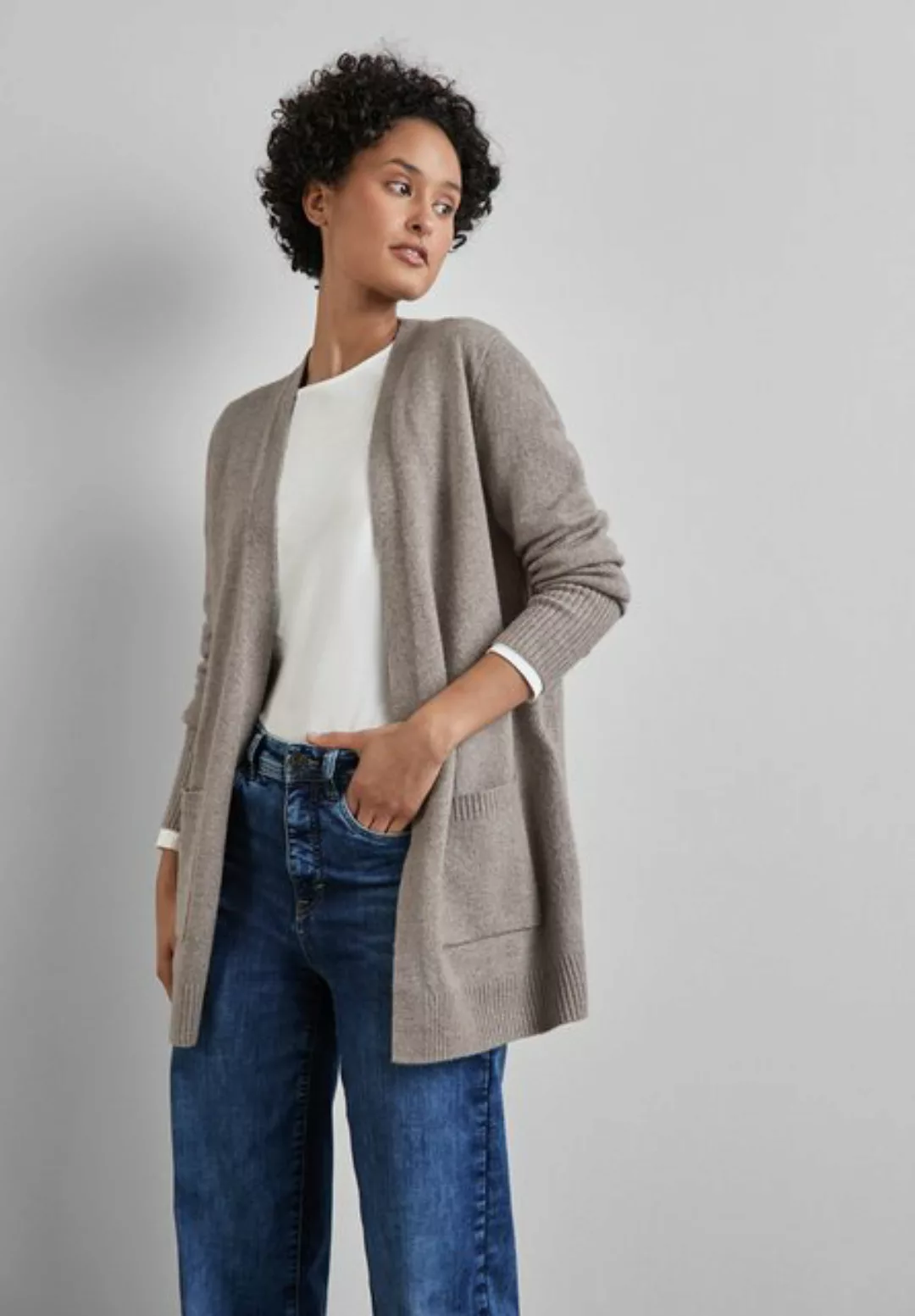 STREET ONE Cardigan, mit Materialmix günstig online kaufen