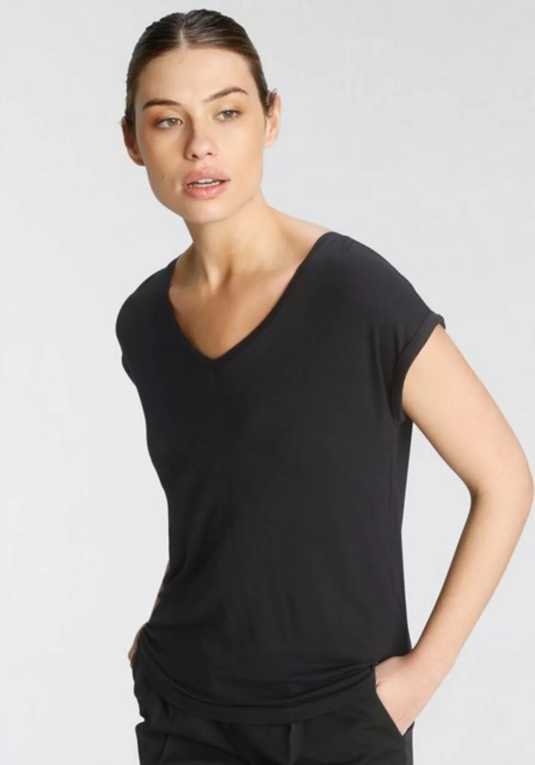 Tamaris V-Shirt mit lockerer Passform günstig online kaufen