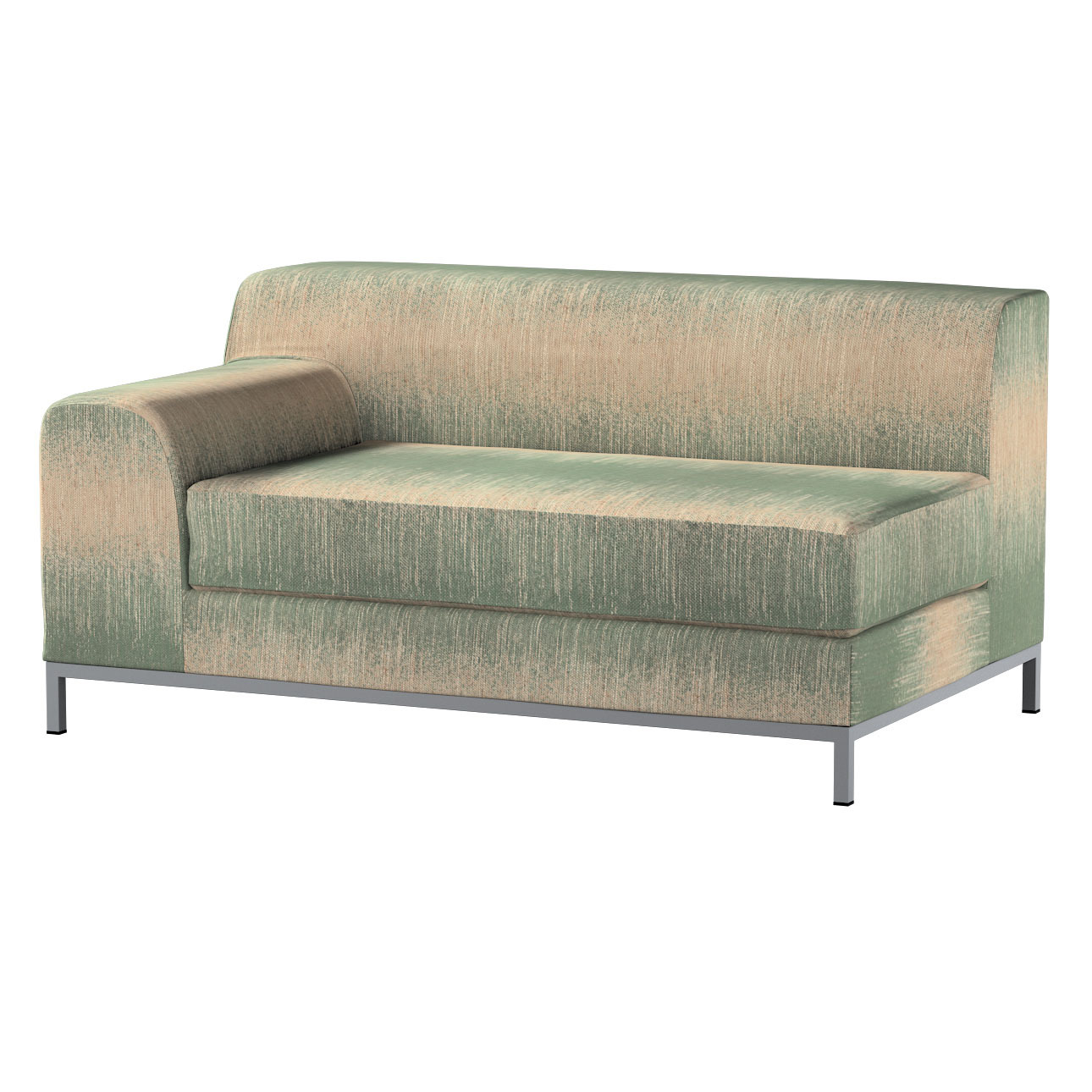 Bezug für Kramfors 2-Sitzer Sofa, Lehne links, grün-beige, Bezug für Kramfo günstig online kaufen