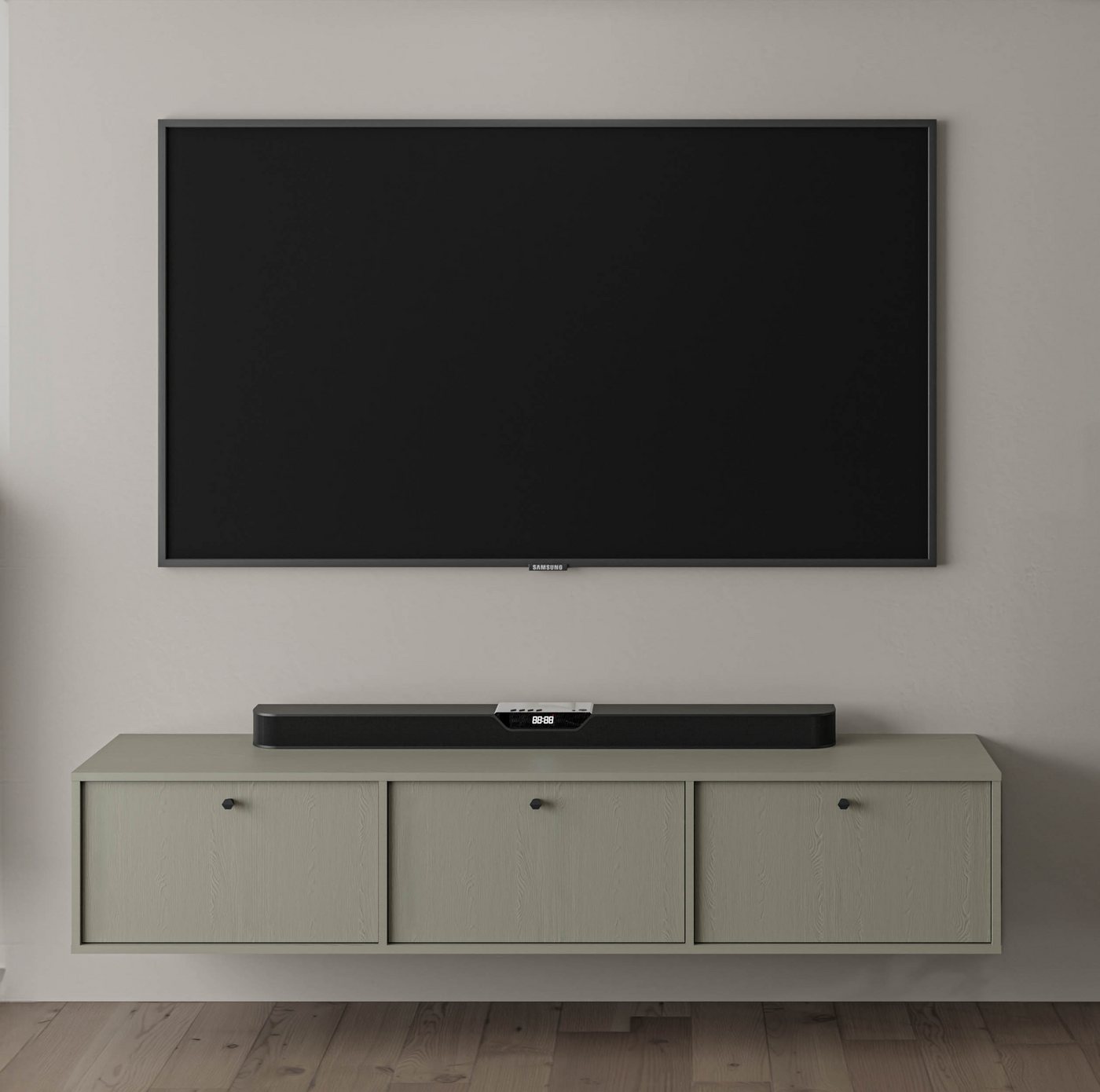 Furnix TV-Schrank Design Kabinett Tonkin TV Sideboard hängend mit drei Schr günstig online kaufen