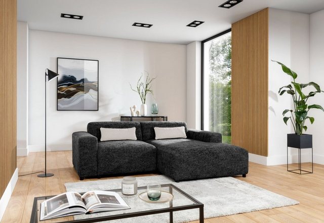 Luxusbetten24 Sofa Designer Sofa Napoli Maxi, mit geflochtene Stoffstruktur günstig online kaufen