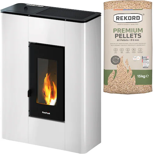 Freepoint Pelletofen FreePoint Pelletofen Atri Metall Anthrazit 4,9 kW günstig online kaufen