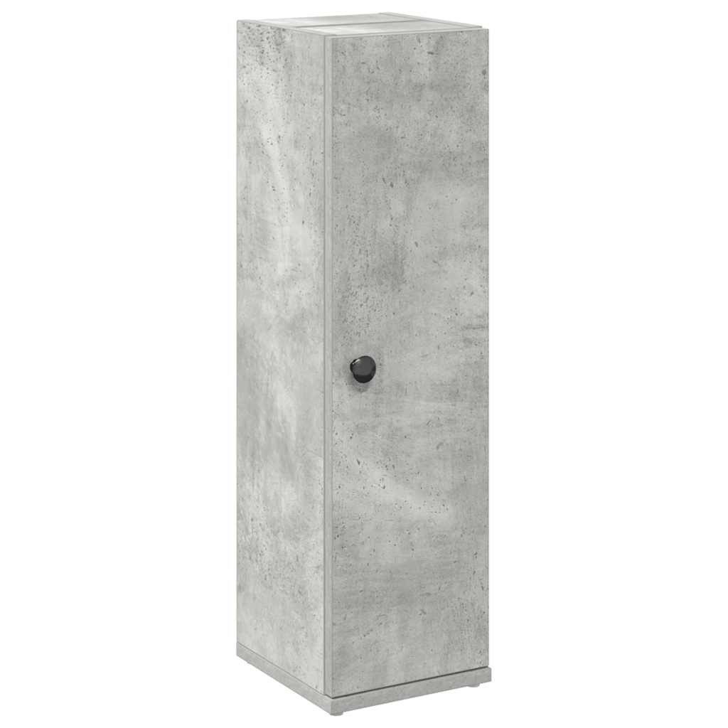 vidaXL Badezimmer-Set Badezimmerschrank mit Rollenhalter Betongrau günstig online kaufen