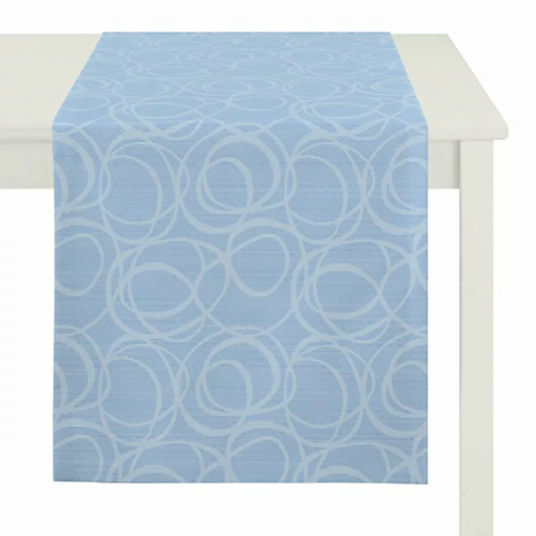 home24 Apelt Tischläufer Alabama Blau Kunstfaser Modern 48x140 cm (BxT) günstig online kaufen