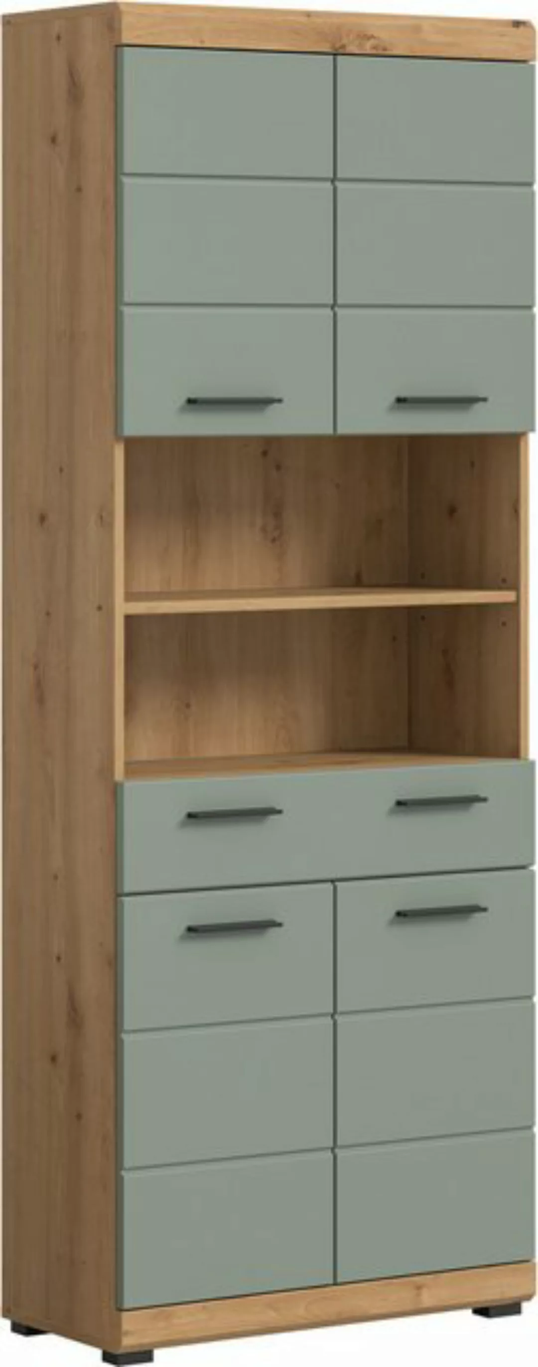 INOSIGN Hochschrank "Siena, Breite 74cm, 4 Türen, 1 Schubkasten, 2 offene F günstig online kaufen