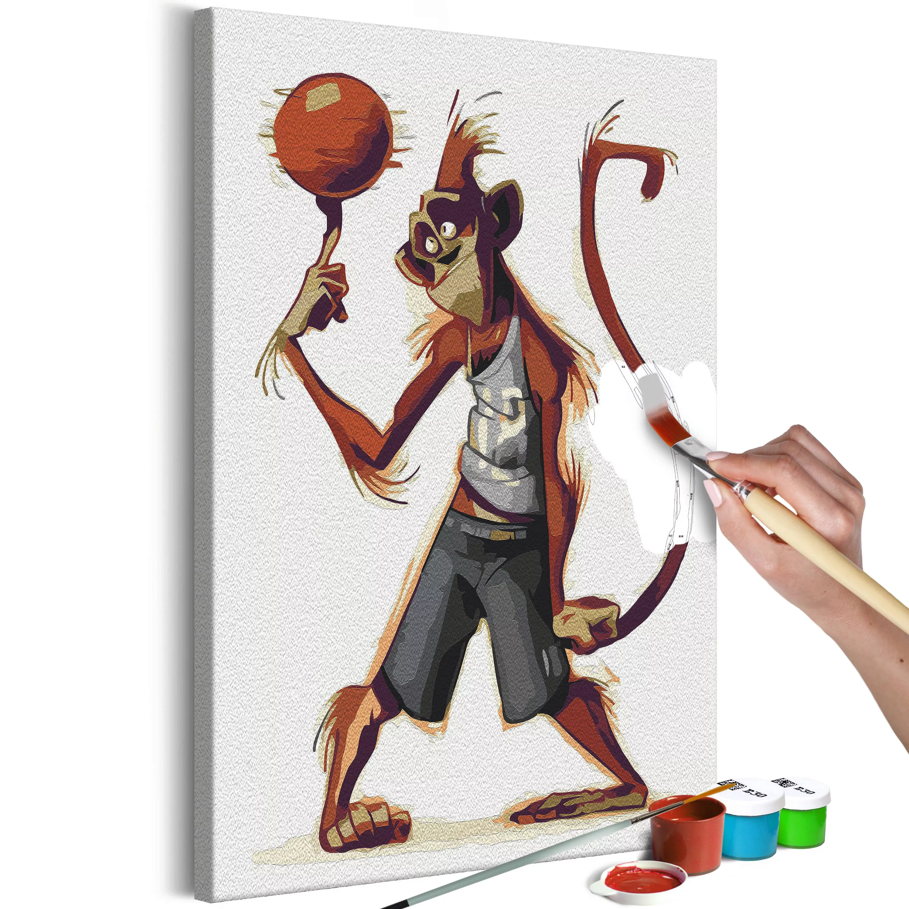 Malen nach Zahlen - Monkey Basketball Player günstig online kaufen