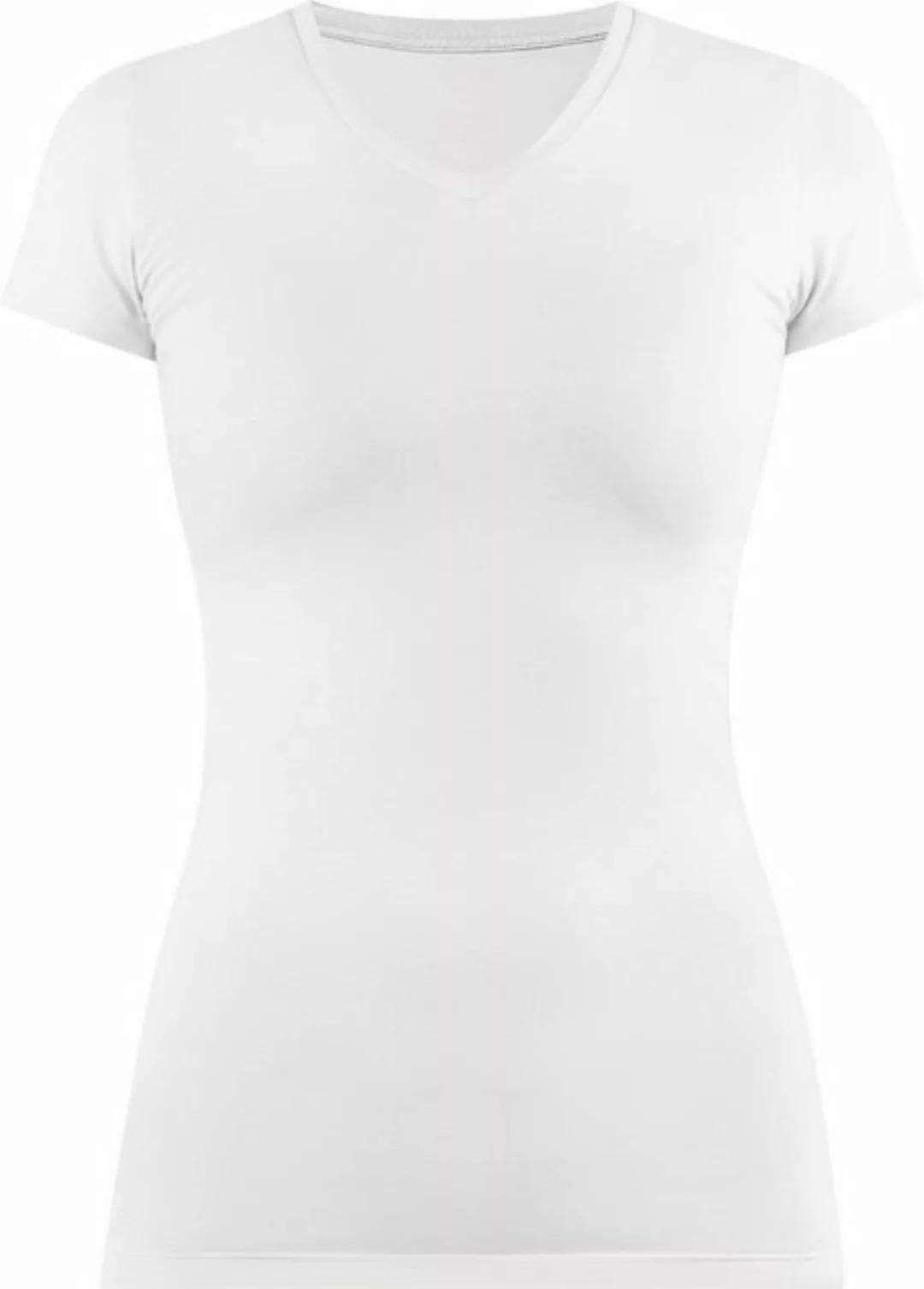 normani Kurzarmshirt Figurbetontes T-Shirt mit V-Ausschnitt Siena Damen Bas günstig online kaufen