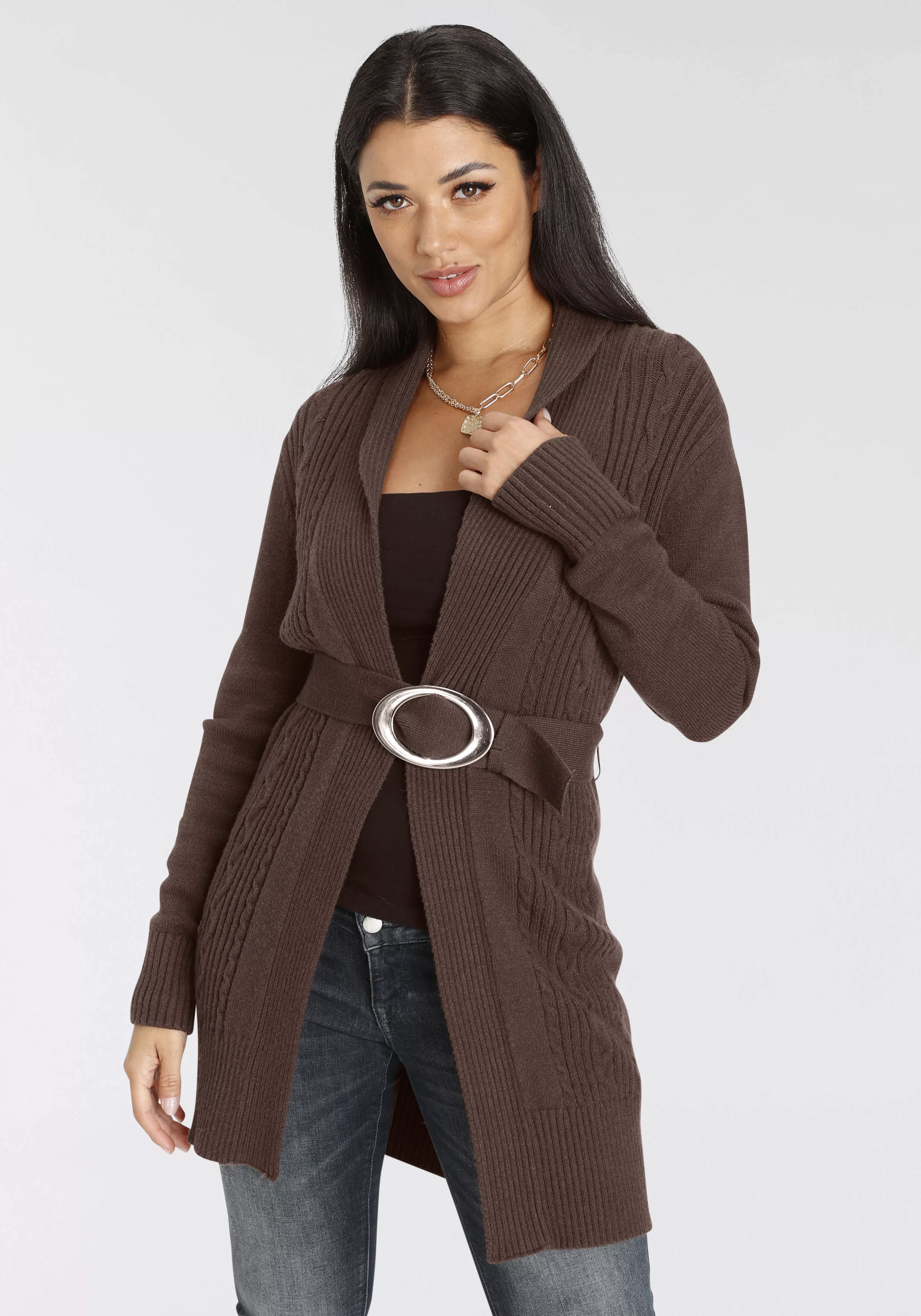 Melrose Cardigan, mit Gürtel günstig online kaufen