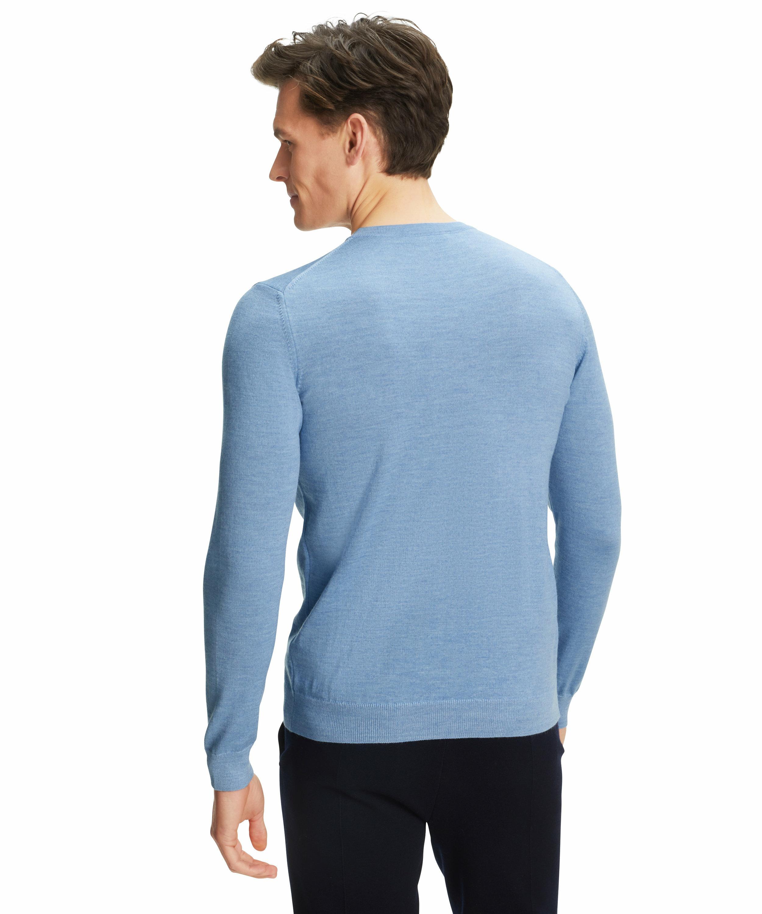 FALKE Herren Pullover Rundhals, XL, Blau, Uni, Wolle, 60910-685705 günstig online kaufen