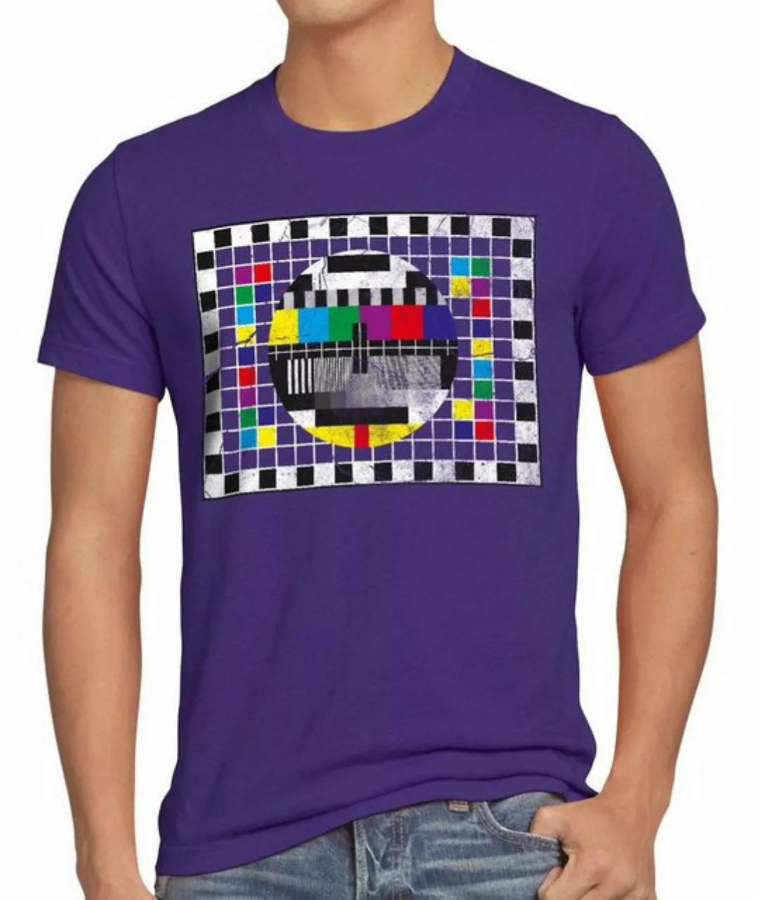 style3 T-Shirt Testbild TV monitor retro fernseher LED the big bang theory günstig online kaufen