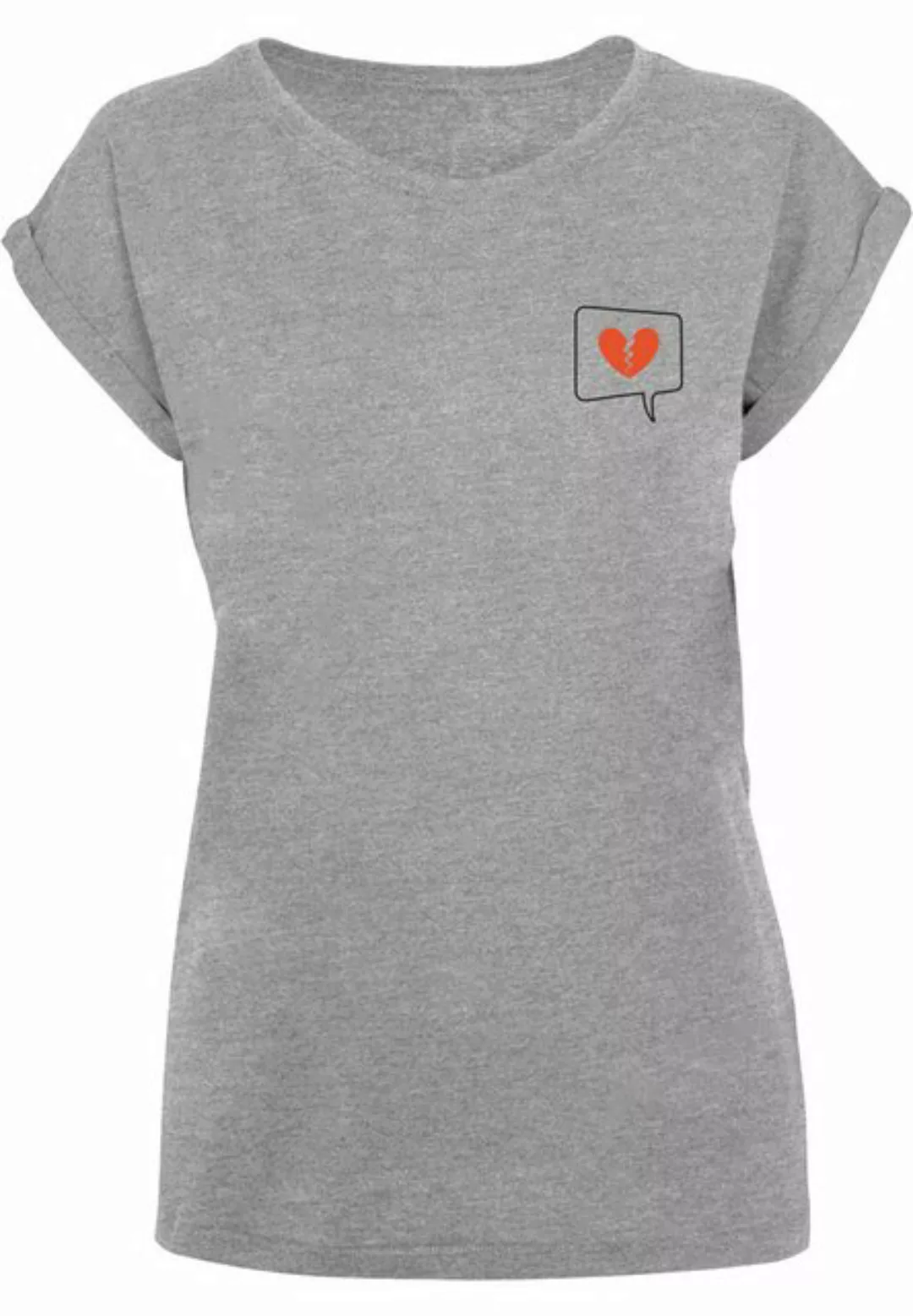 Merchcode T-Shirt Merchcode Damen Ladies Heartbreak Extended Shoulder Tee ( günstig online kaufen