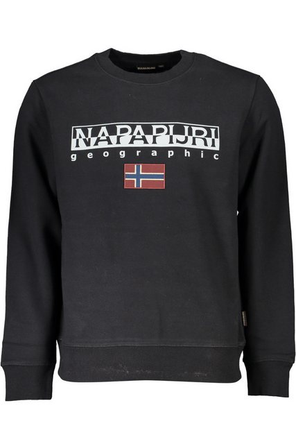 Napapijri Sweatshirt Schwarzes Herren-Sweatshirt: Langarm, Rundhals günstig online kaufen