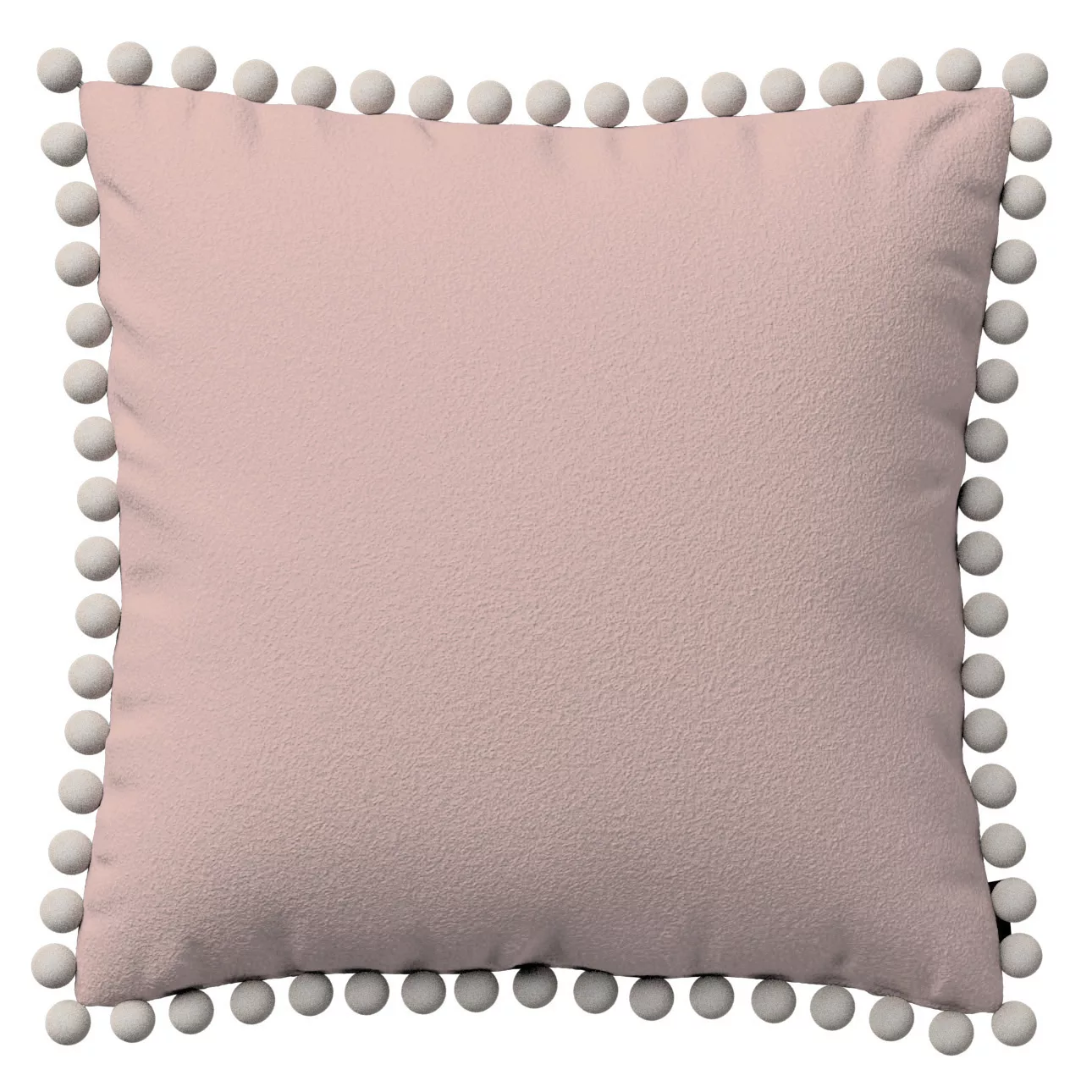 Kissenhülle Wera mit Bommeln, rosa, 45 x 45 cm, Bouclé (702-84) günstig online kaufen