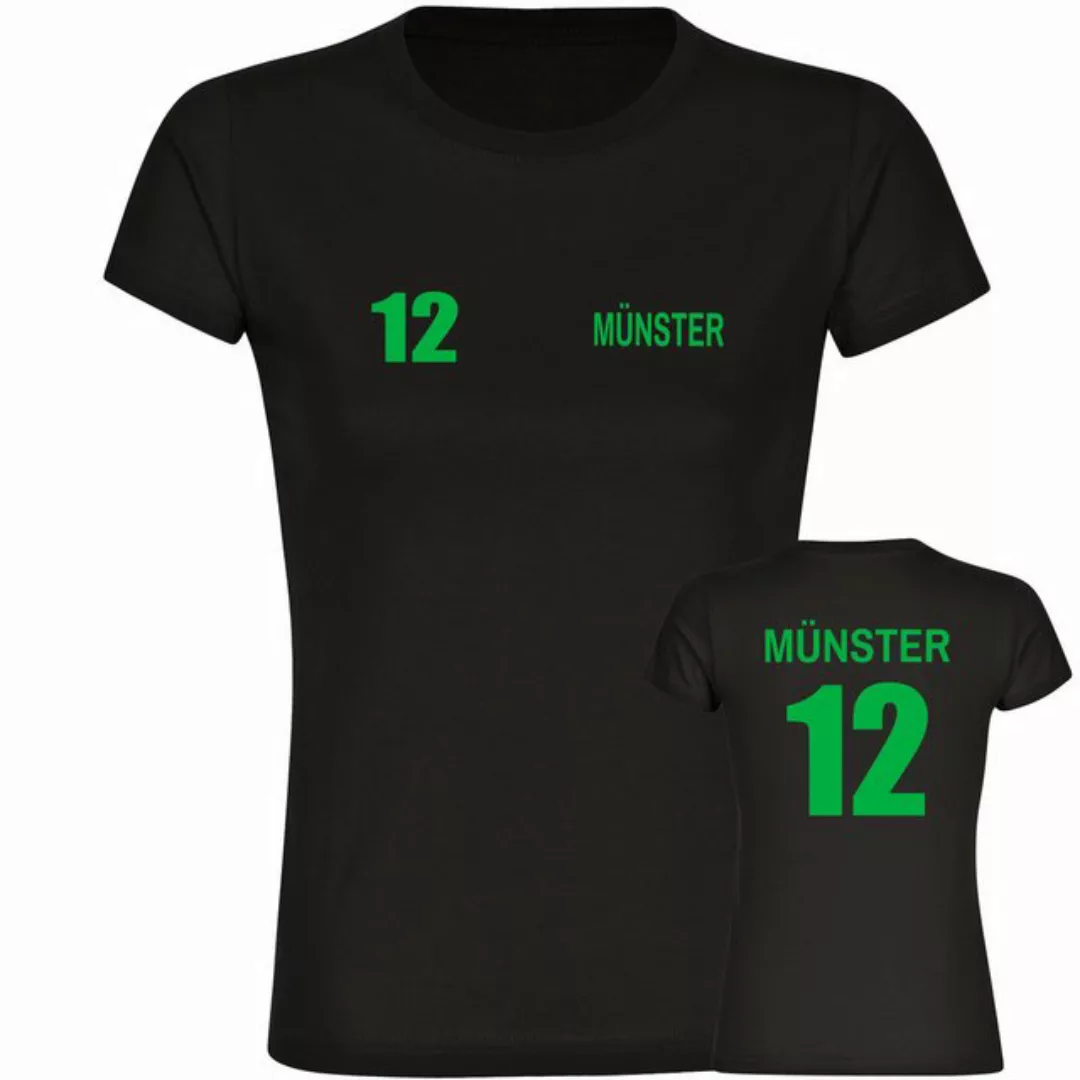 multifanshop T-Shirt Damen Münster - Trikot Nummer 12 - Frauen günstig online kaufen