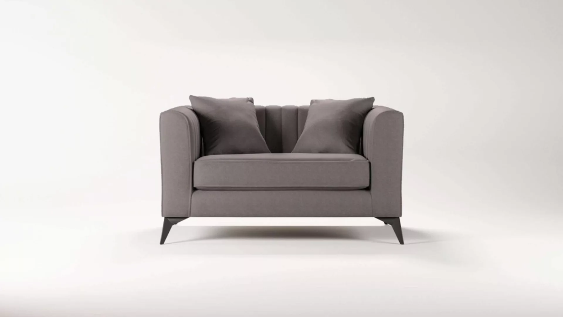 Places of Style Loveseat »MATTHEW B/T/H: 130/86/74 cm Sessel«, incl. Zierki günstig online kaufen