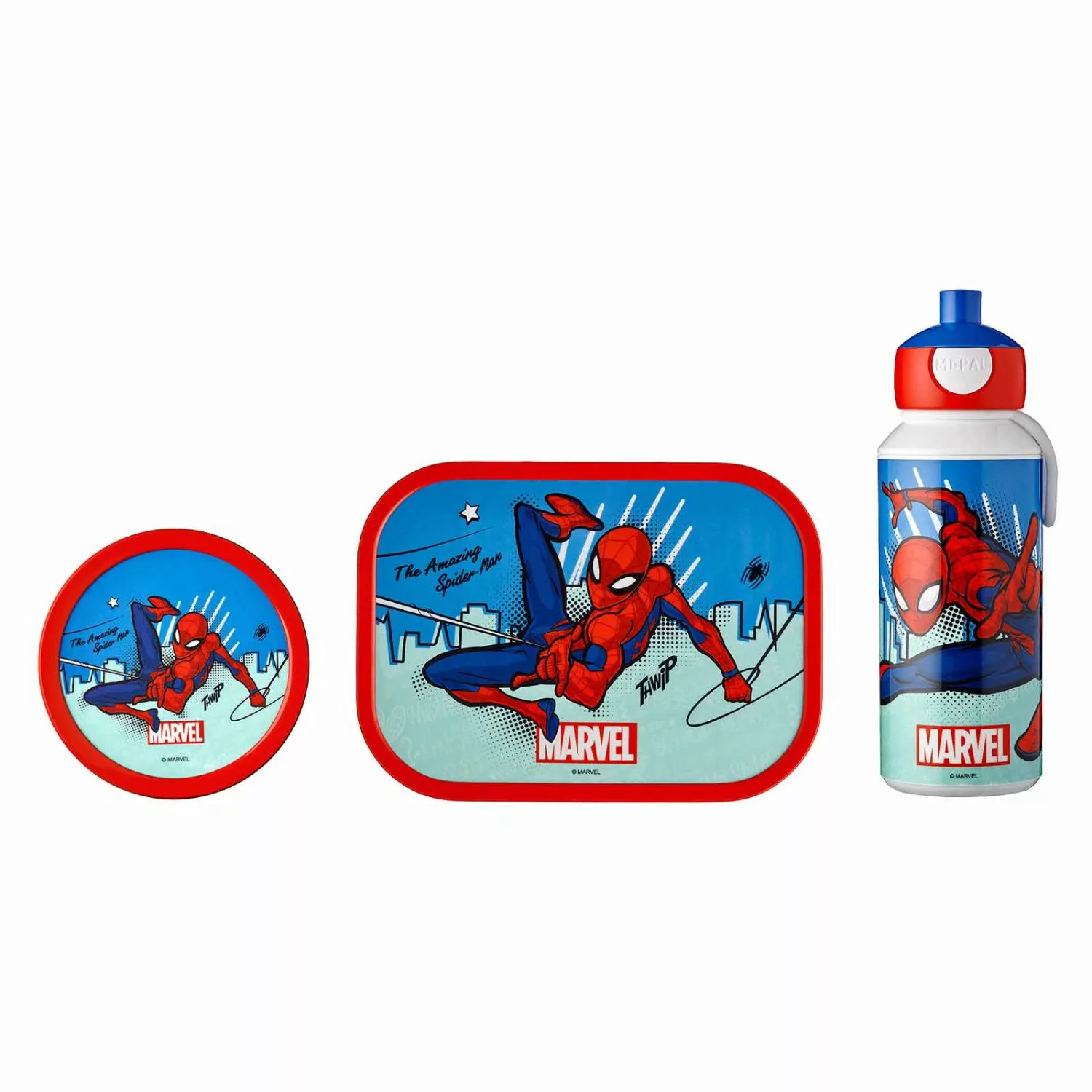 Mepal Campus Lunchset 3-teilig aus Brotdose Trinkflasche und Obstbox Spider günstig online kaufen