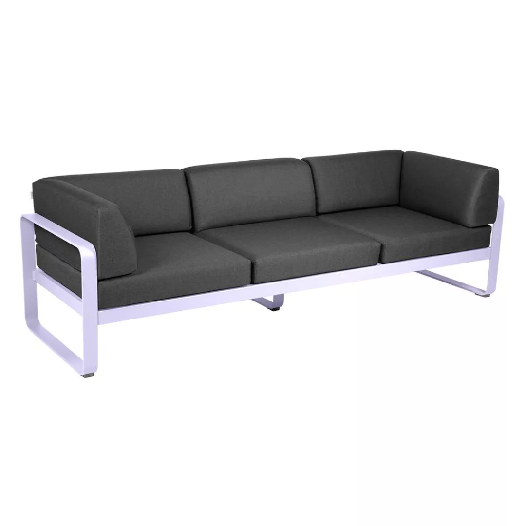 Bellevie 3-Sitzer Club Sofa Outdoor D1 Marshmallow A3 Graphitgrau günstig online kaufen