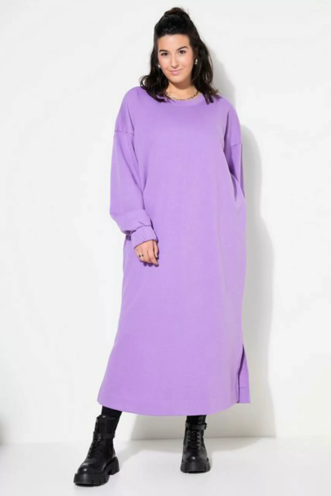 Studio Untold Jerseykleid Sweat-Midikleid Oversize Shape Ballon-Langarm günstig online kaufen