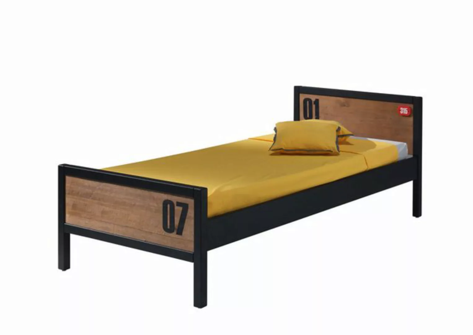 58 aufm Kessel Bettgestell Einzelbett Kameko 209x97x75 Kinderbett MDF+Massi günstig online kaufen