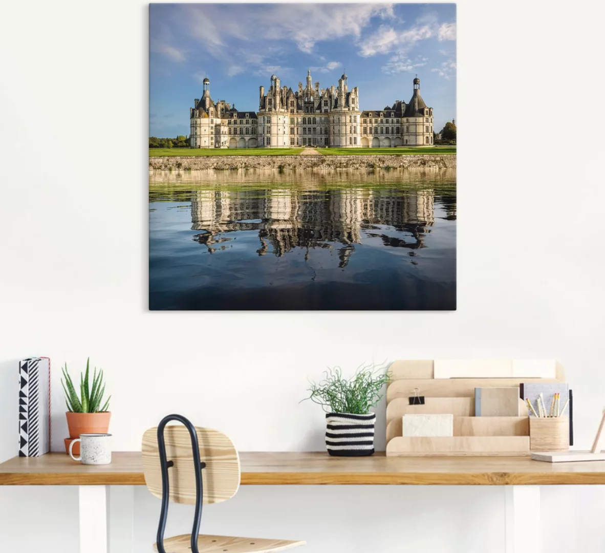 Artland Leinwandbild »Loire-Schloss Chateau Chambord«, Gebäude, (1 St.), au günstig online kaufen