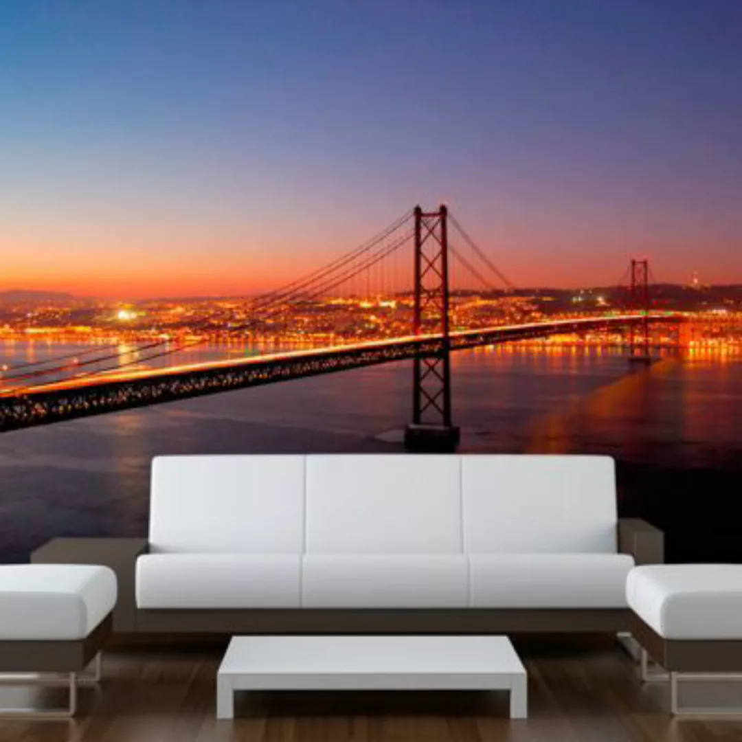 artgeist Fototapete Bay Bridge - San Francisco mehrfarbig Gr. 400 x 309 günstig online kaufen