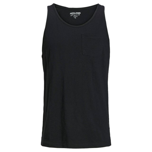 Jack & Jones Rundhalsshirt Große Größen Tanktop JORTAMPA schwarz Brusttasch günstig online kaufen