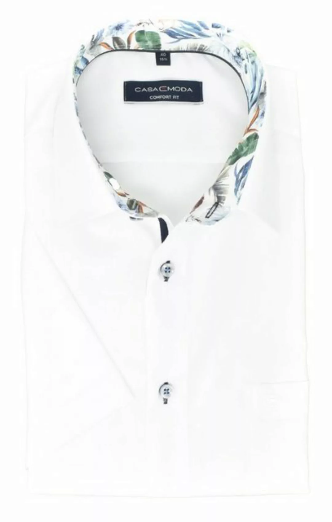 CASAMODA Kurzarmhemd Businesshemd - Comfort Fit - Kurzarm - Einfarbig - Wei günstig online kaufen
