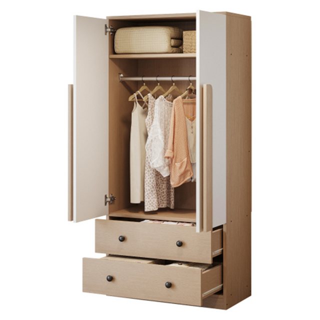 XDeer Kleiderschrank Kleiderschrank,Doppeltüren-Design, mit Schubladen und günstig online kaufen