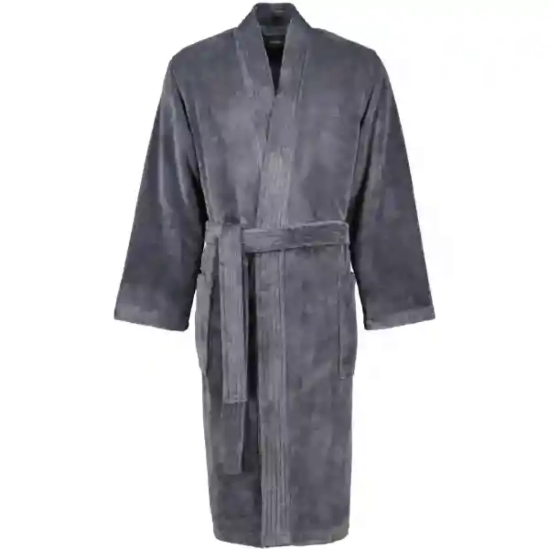 Cawö Home Herren Bademantel Kimono 800 - Farbe: anthrazit - 71 (807) - XL günstig online kaufen