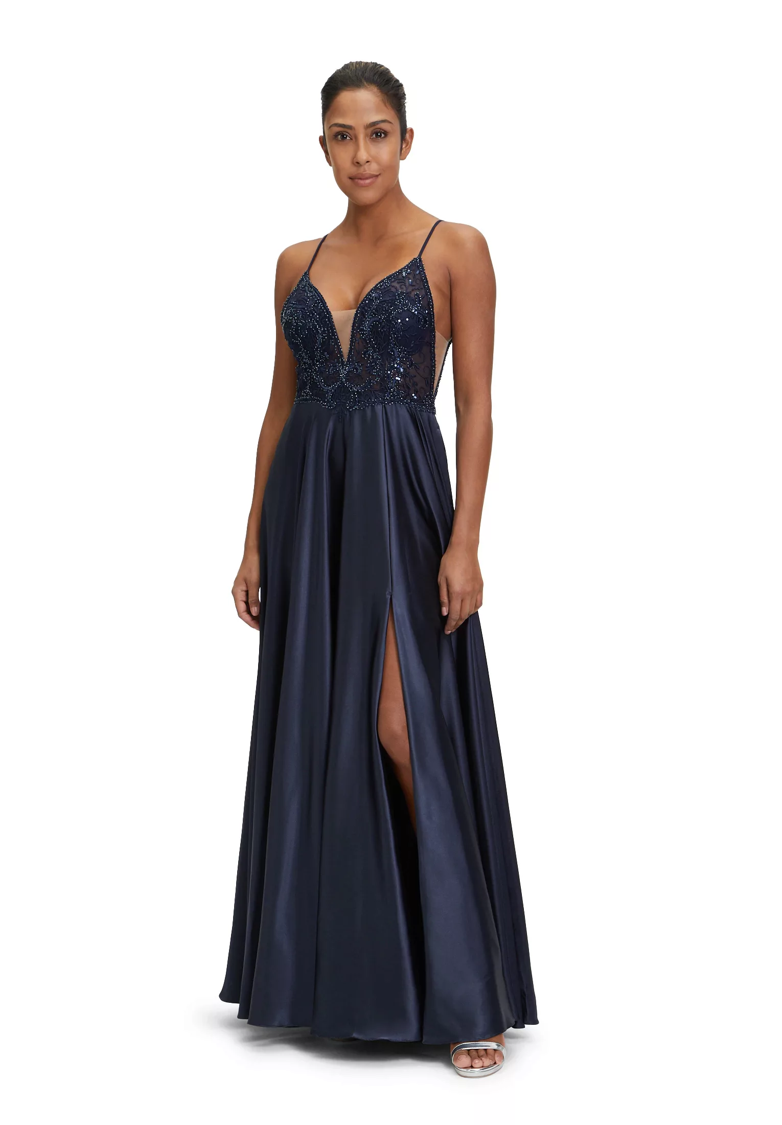 Vera Mont Abendkleid "Vera Mont Damen Abendkleid mit Placement", Effektgarn günstig online kaufen