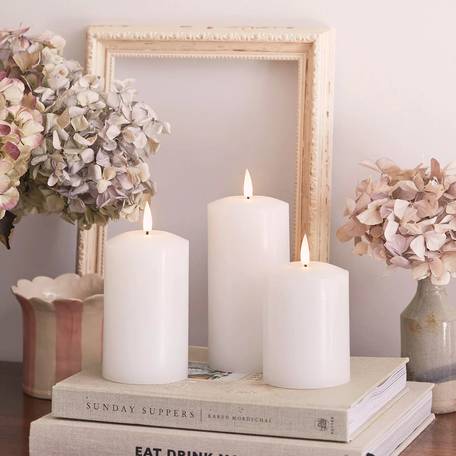 TruGlow® LED Kerzen Trio weiß mit Fernbedienung günstig online kaufen