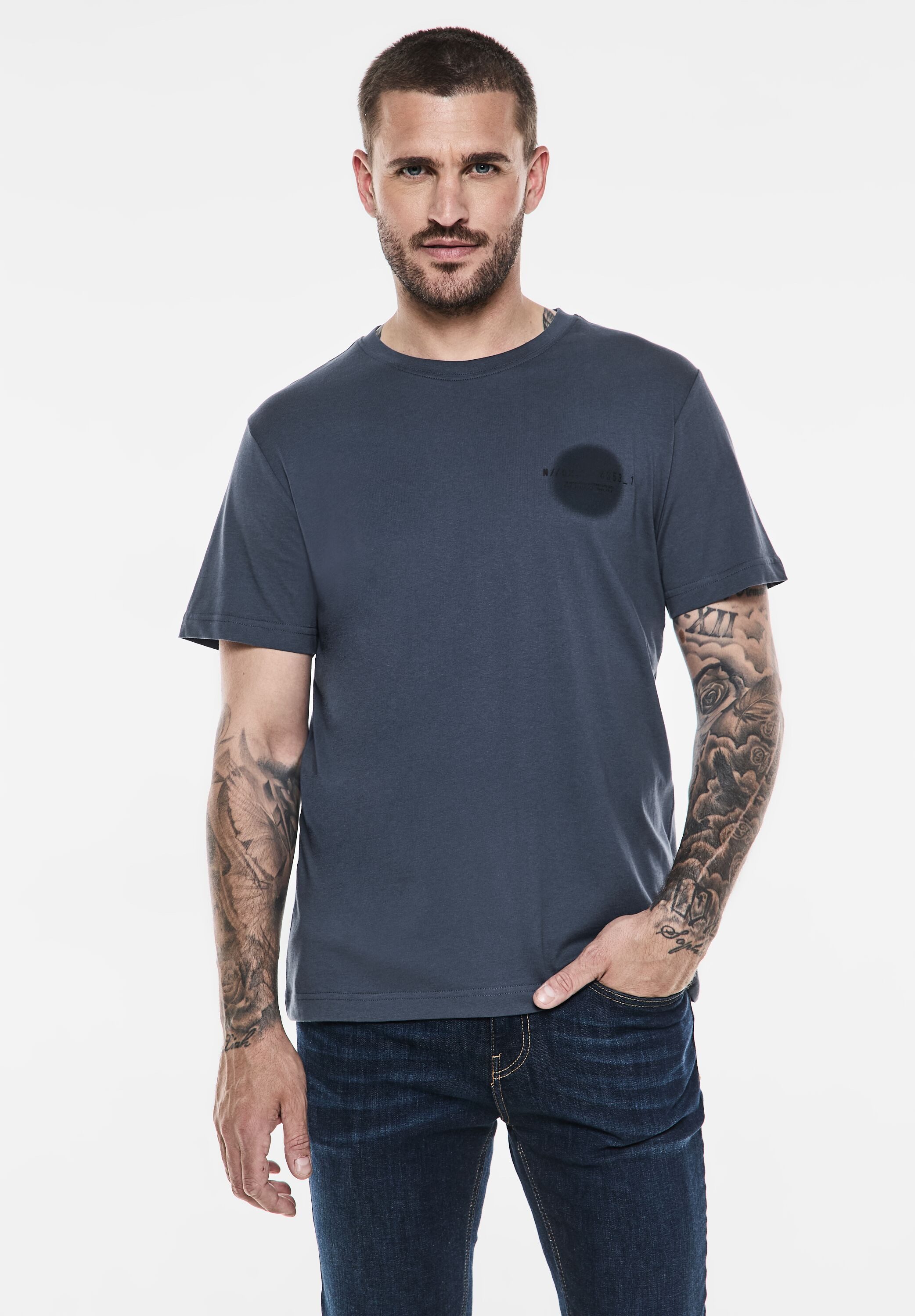 STREET ONE MEN T-Shirt aus reiner günstig online kaufen